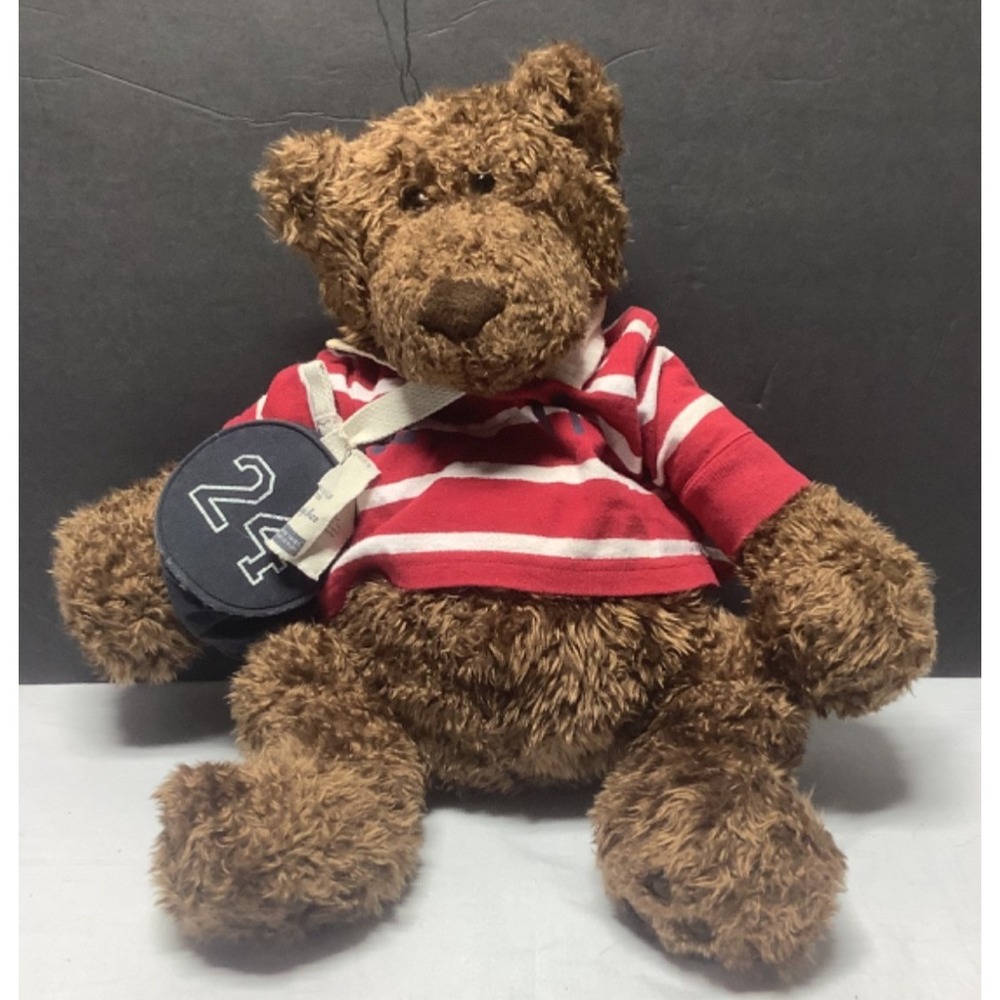 American Eagle Gund Roscoe The Rugby Teddy Bear Plush Stuffed Animal 19" dressed